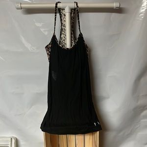 Pink sports bra with tank top
